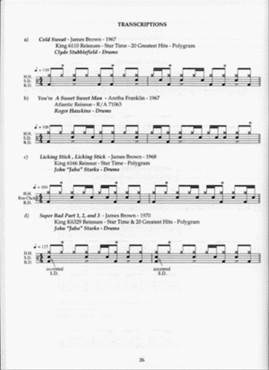 Complete Funk Drumming Book Drum Set scores gallery preview page 3