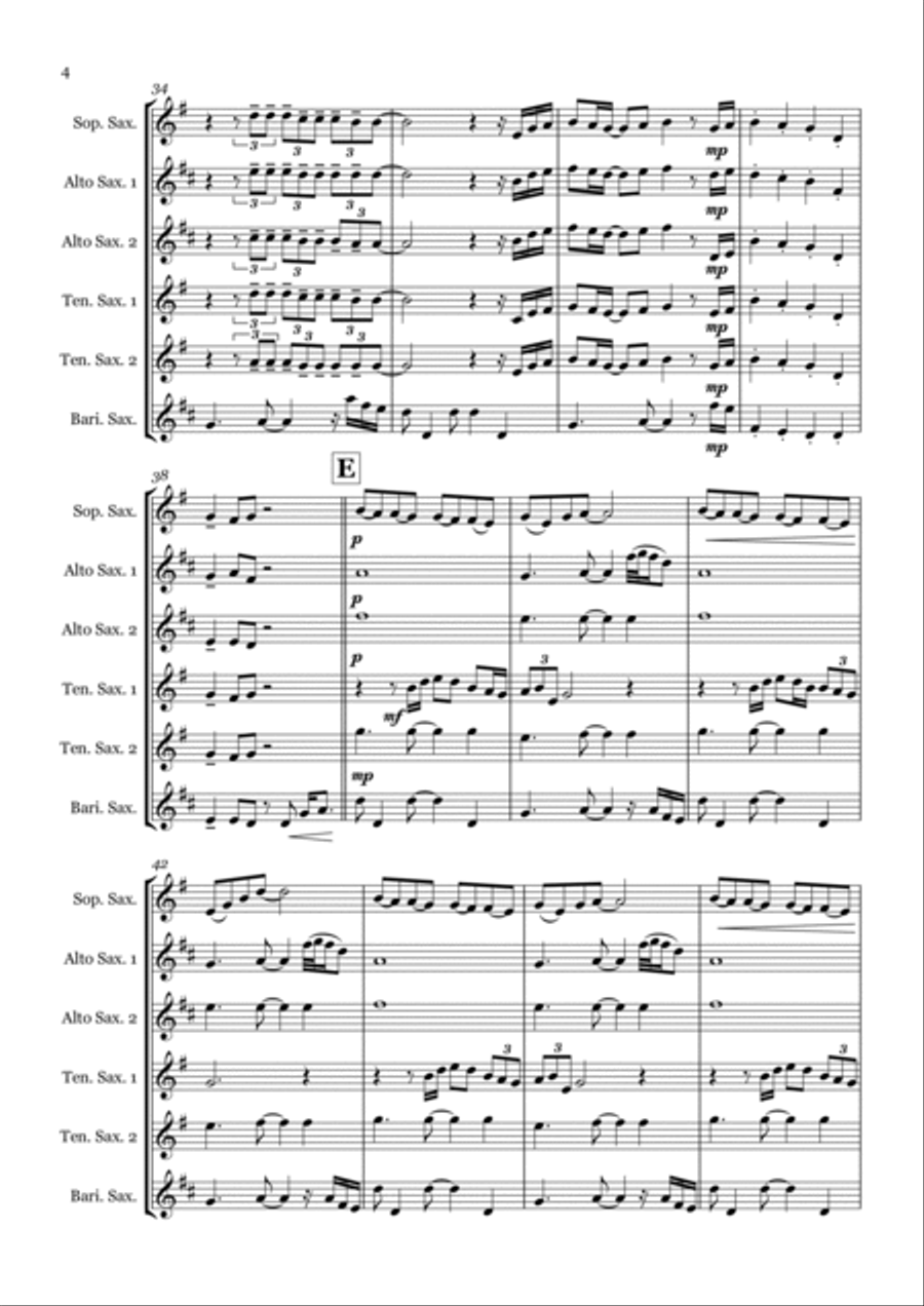 Thinking Out Loud Woodwind Ensemble scores gallery preview page 4