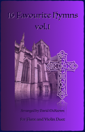 Book cover for 16 Favourite Hymns Vol.1 for Flute and Violin Duet
