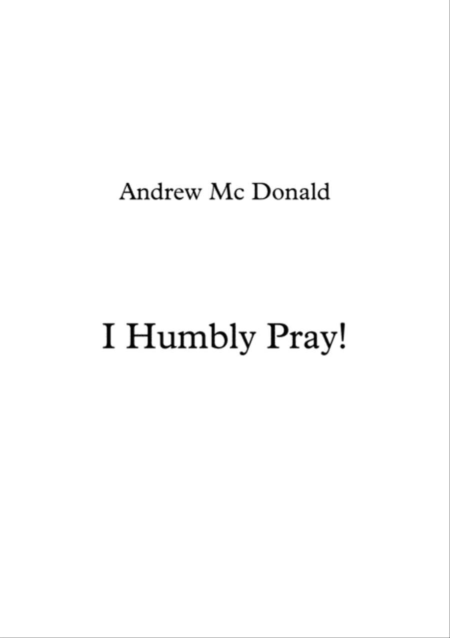 I Humbly Pray Voice scores gallery preview page 1