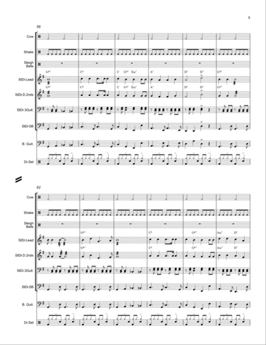 Jingle Bells for Steel Drums Steel Drum Band scores gallery preview page 6