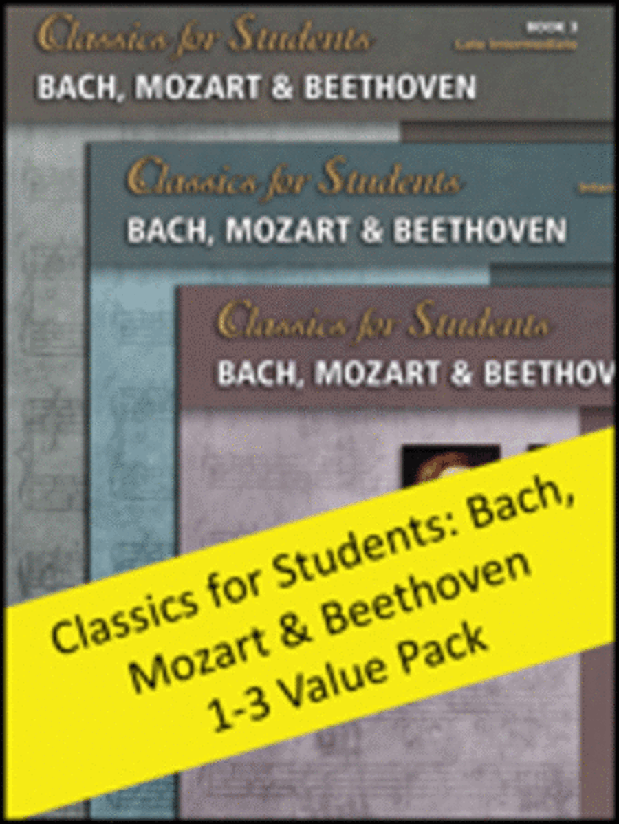 Classics for Students: Bach, Mozart & Beethoven 1-3 (Value Pack) Piano Method scores gallery preview page 1