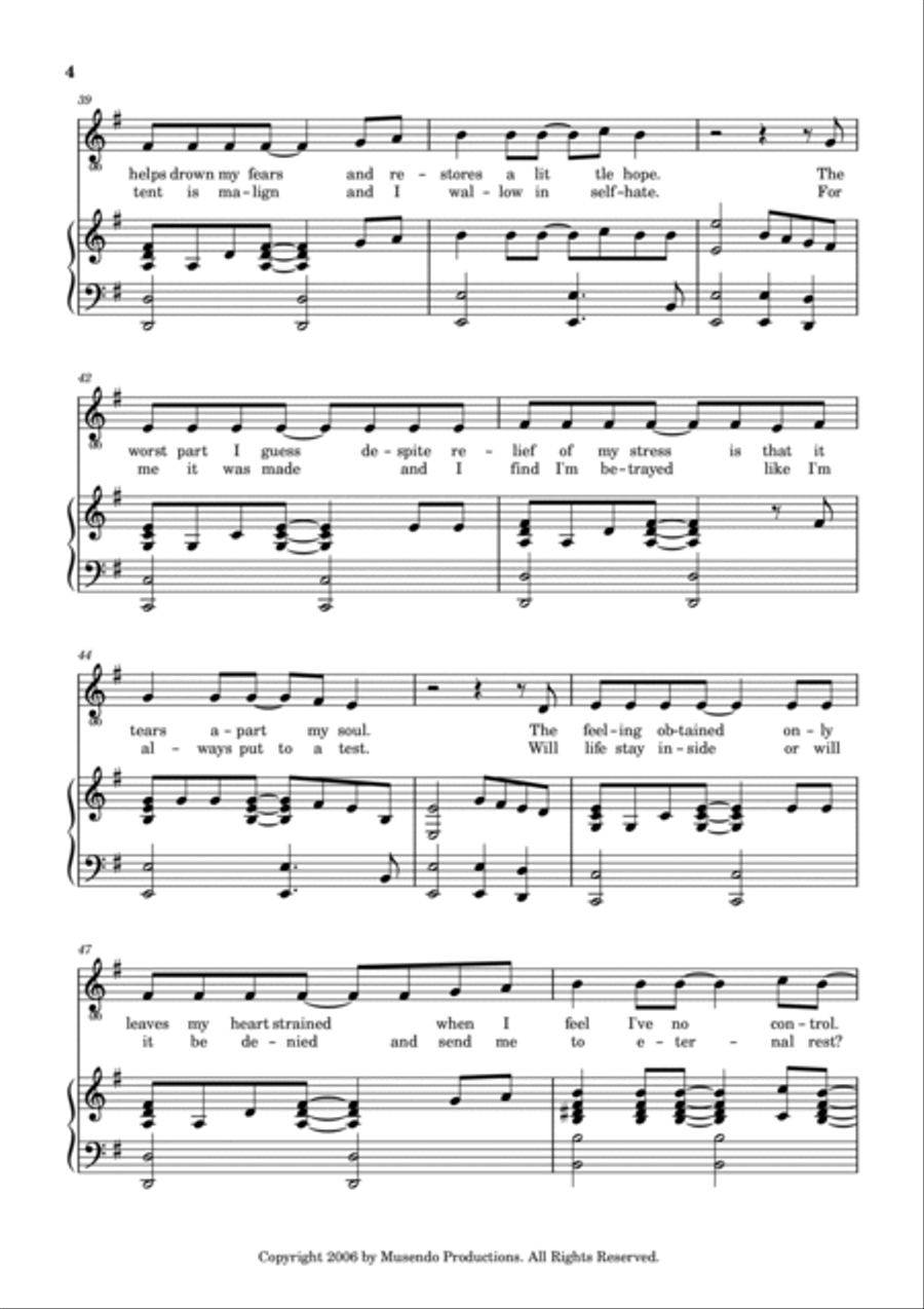 The Pain of Relief Voice scores gallery preview page 4
