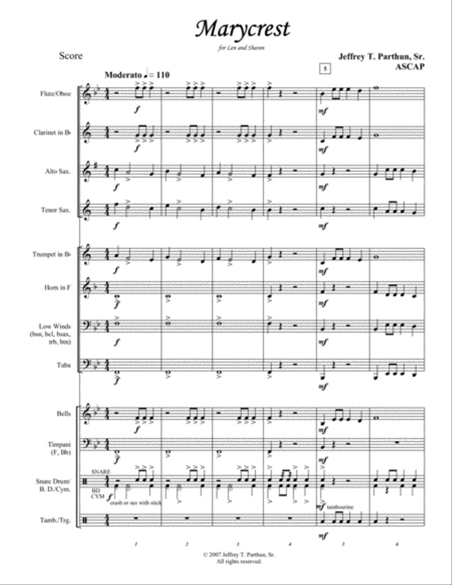 Marycrest Concert Band scores gallery preview page 3