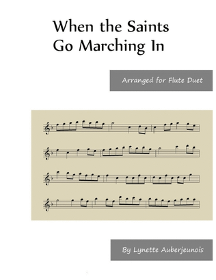 Book cover for When the Saints Go Marching In - Flute Duet