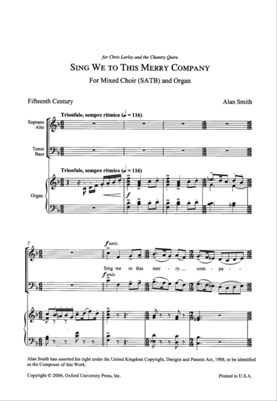 Sing we to this merry company Score scores gallery preview page 3