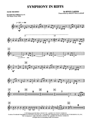 Symphony in Riffs: 3rd B-flat Trumpet