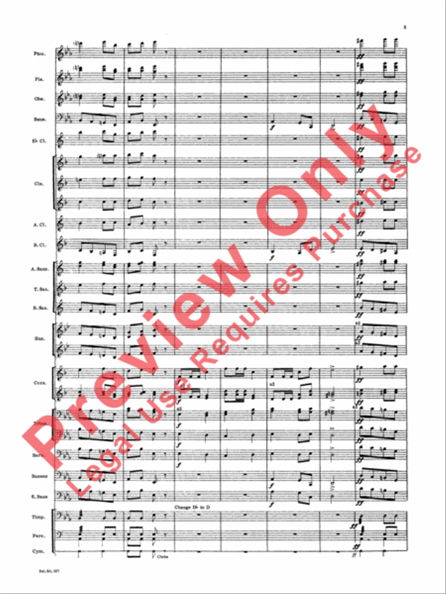 March and Procession of Bacchus Concert Band scores gallery preview page 4