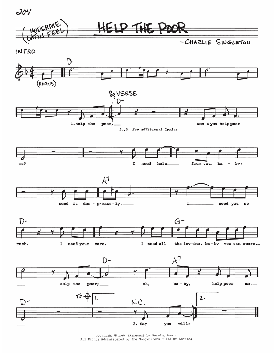 Help The Poor Voice scores gallery preview page 1