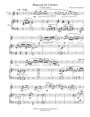 Rhapsody for Clarinet
