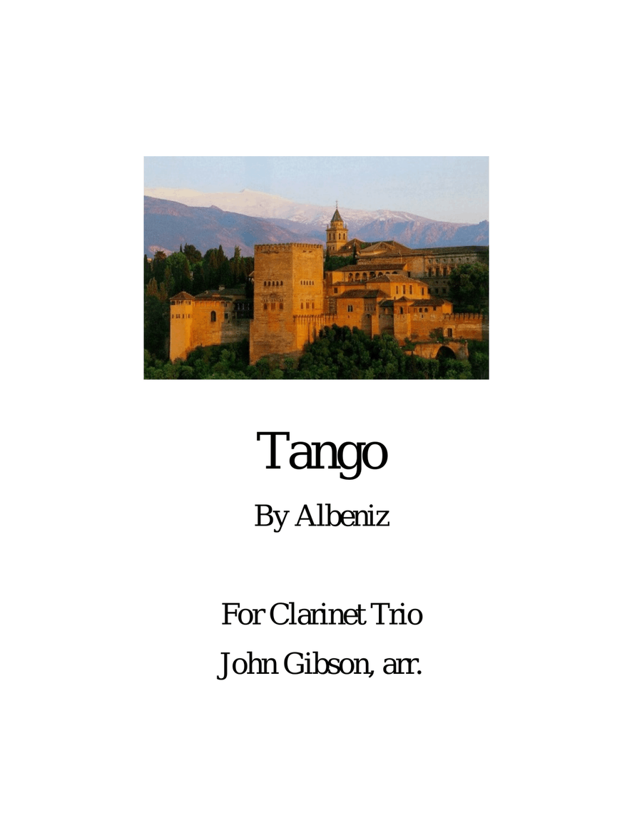 Tango for Clarinet Trio Clarinet Trio scores gallery preview page 1