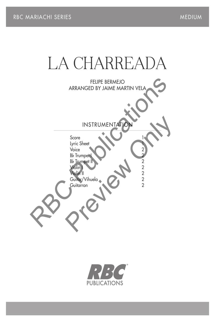 La Charreada La Charreada Voice scores gallery preview page 2