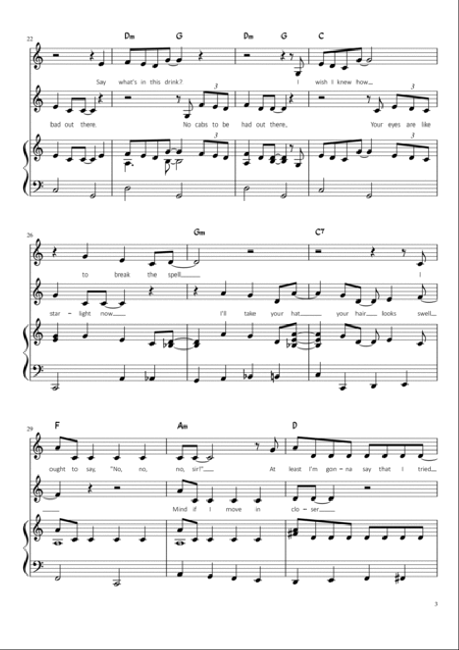 Baby, It's Cold Outside Vocal Duet scores gallery preview page 3