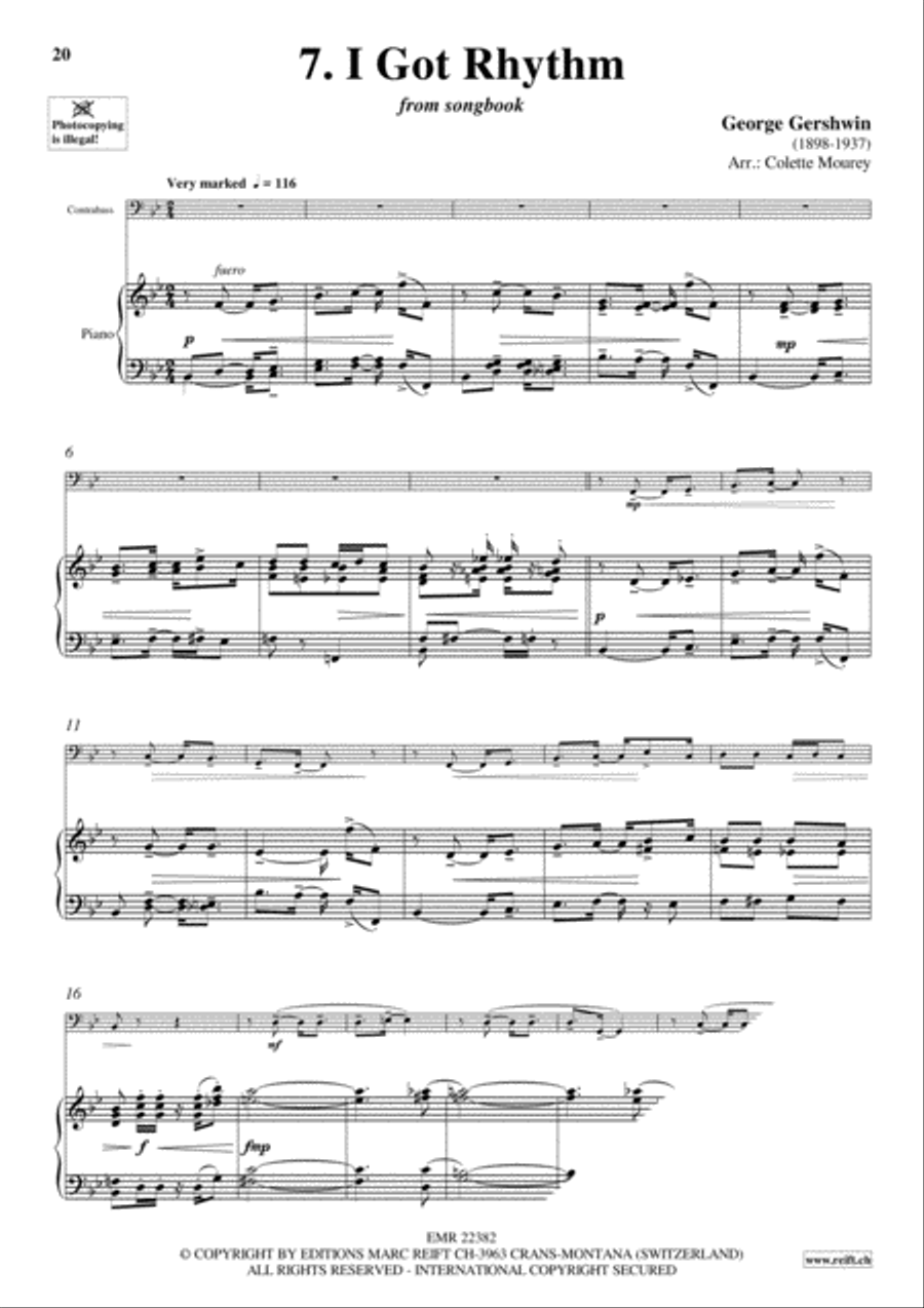 Gershwin 20 Greatest Hits Double Bass scores gallery preview page 9