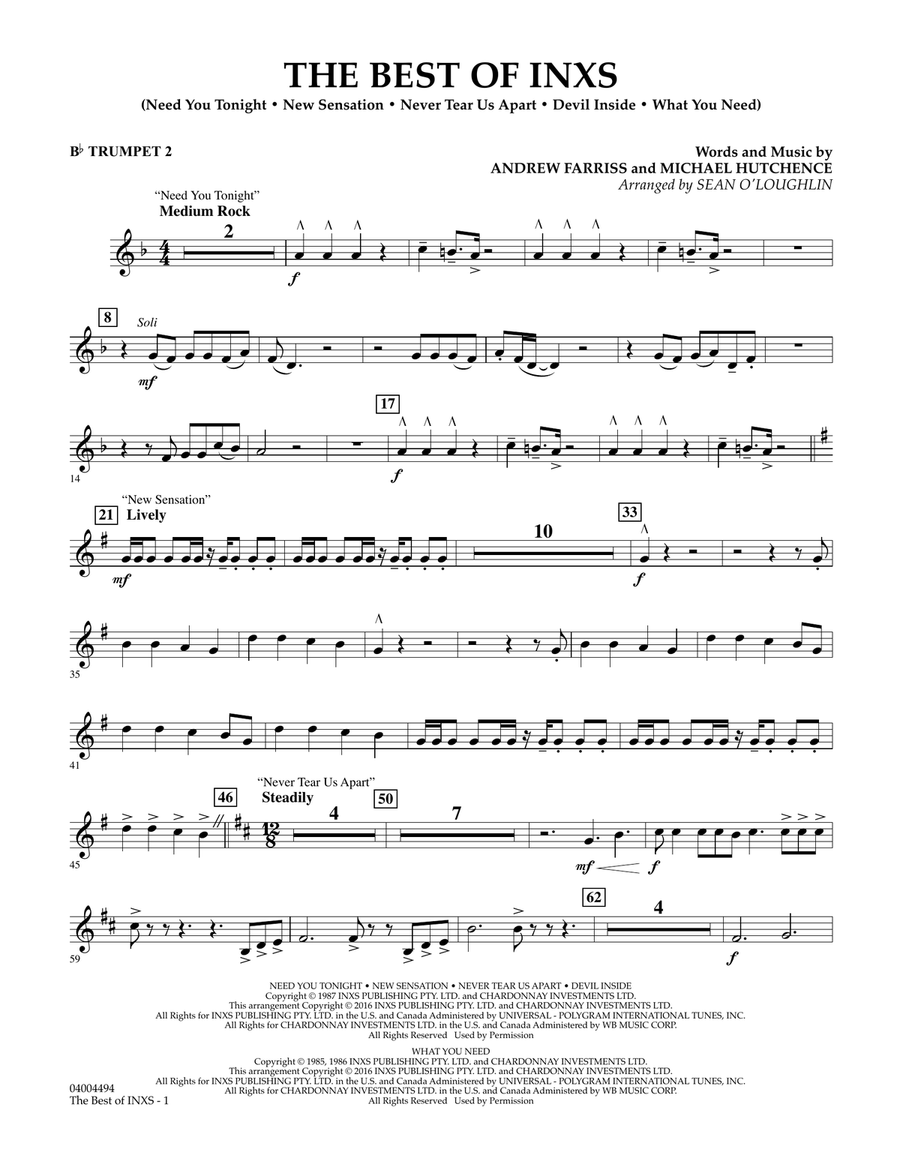 The Best of INXS - Bb Trumpet 2