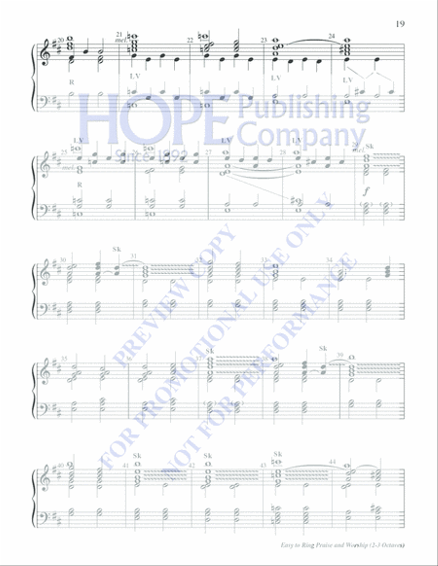 Easy to Ring Praise and Worship 3-Octaves scores gallery preview page 21