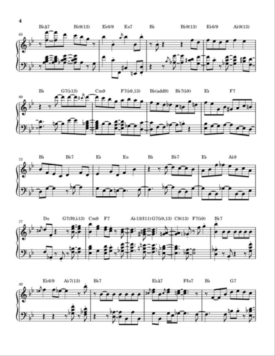 Santa Claus Is Comin' To Town Piano Solo scores gallery preview page 4