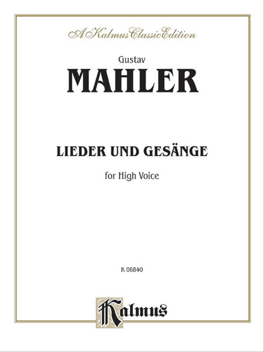 Fourteen Songs including Nine from Des Knaben Wunderhorn Voice scores gallery preview page 1