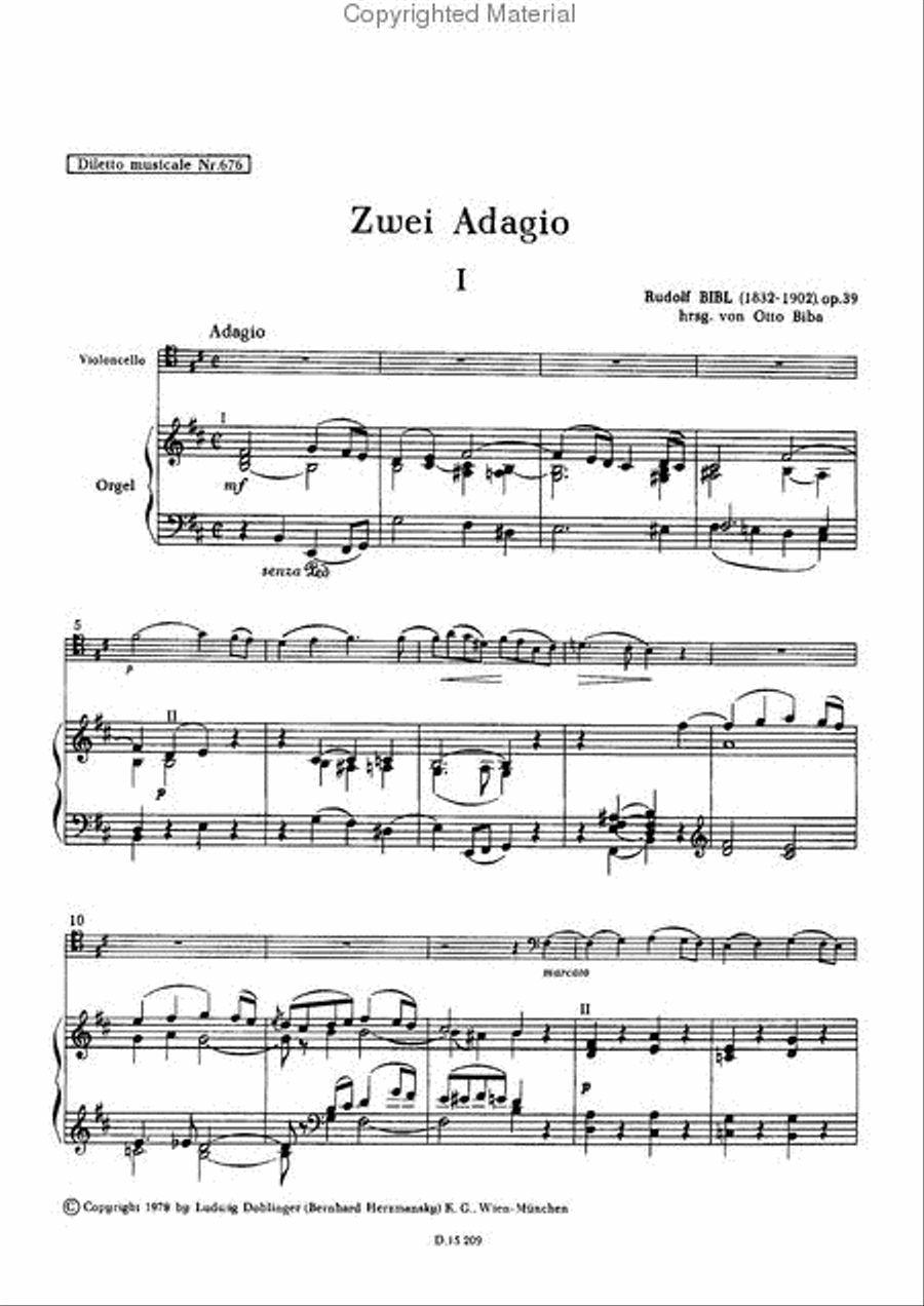 Zwei Adagio op. 39 Zwei Adagio op. 39 Cello scores gallery preview page 2
