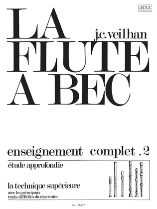 Book cover for La Flute A Bec Vol.2 (recorder Solo)