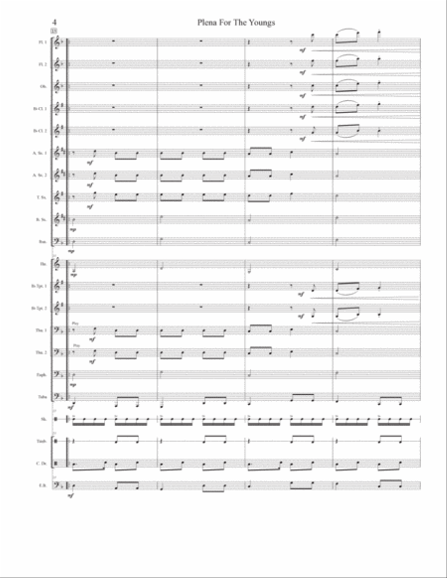 Plena For The Youngs Concert Band scores gallery preview page 5