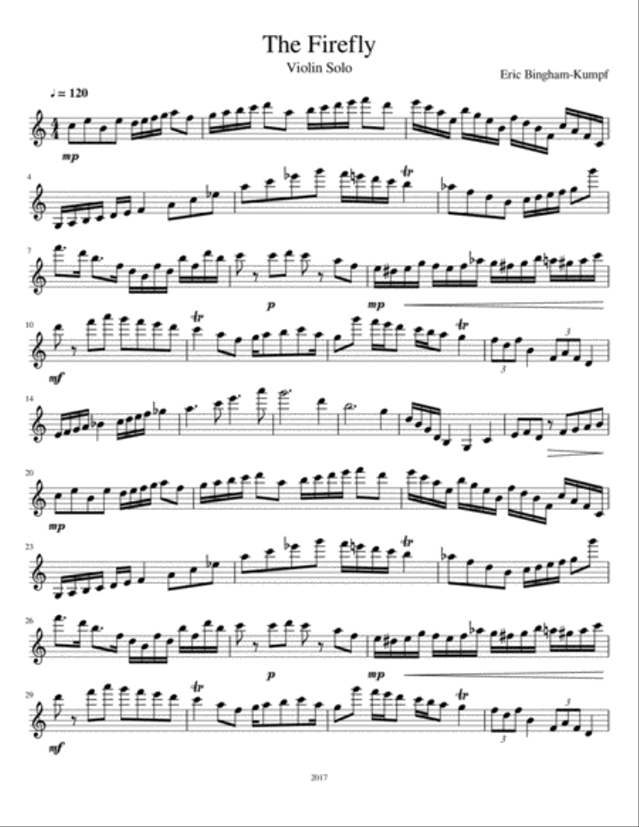 The Firefly Violin Solo scores gallery preview page 1