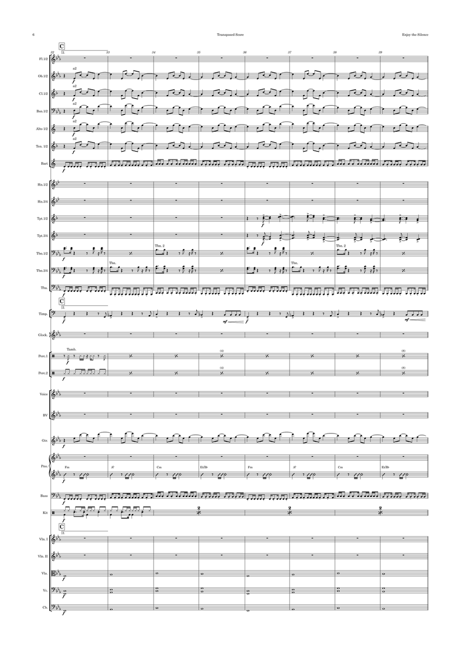 Enjoy The Silence Full Orchestra scores gallery preview page 6