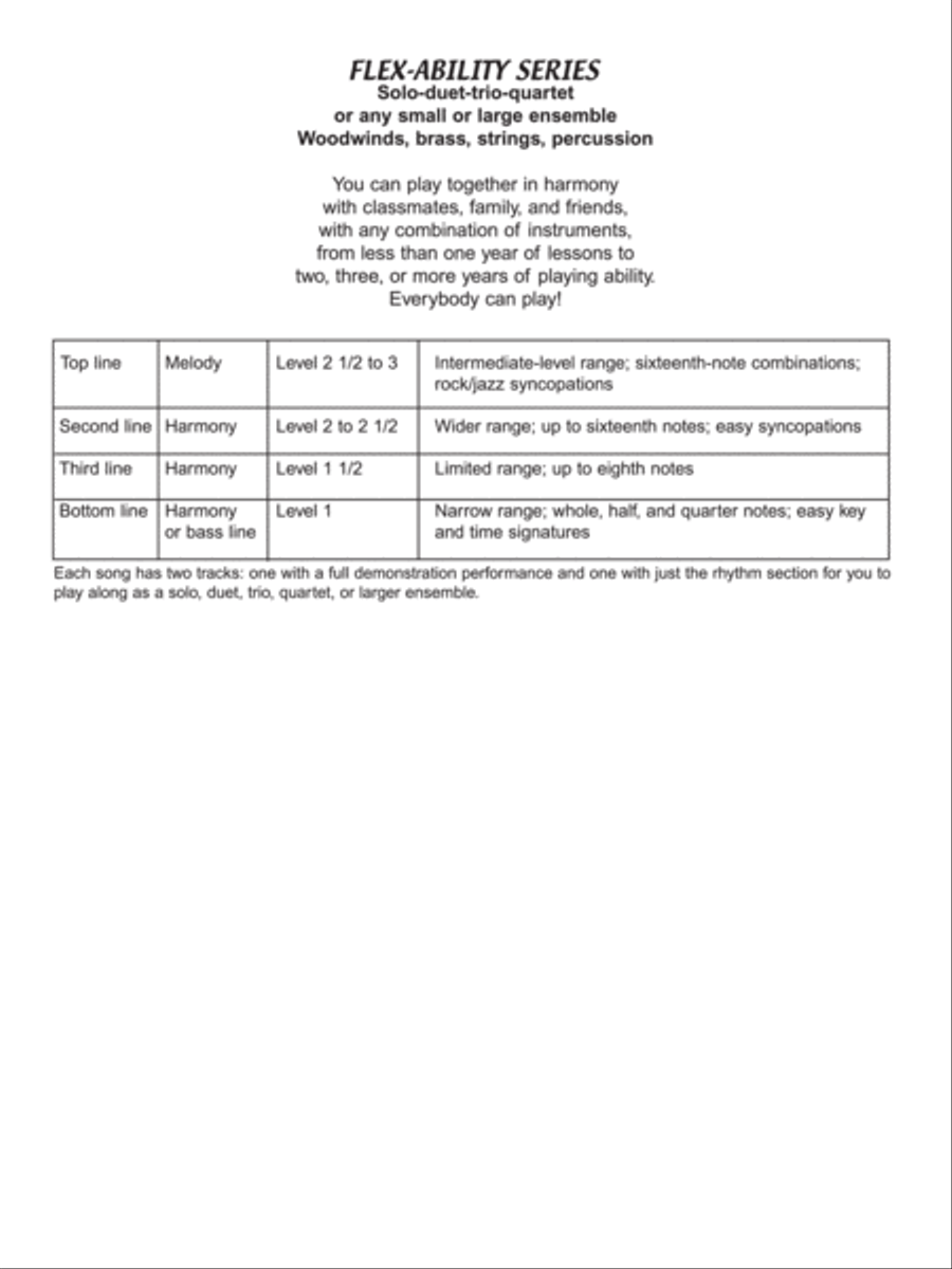 Flex-Ability Holiday -- Solo-Duet-Trio-Quartet with Optional Accompaniment