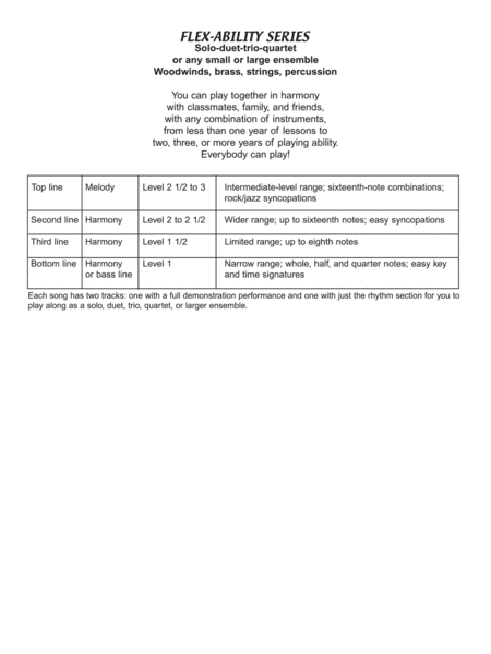 Flex-Ability Holiday -- Solo-Duet-Trio-Quartet with Optional Accompaniment