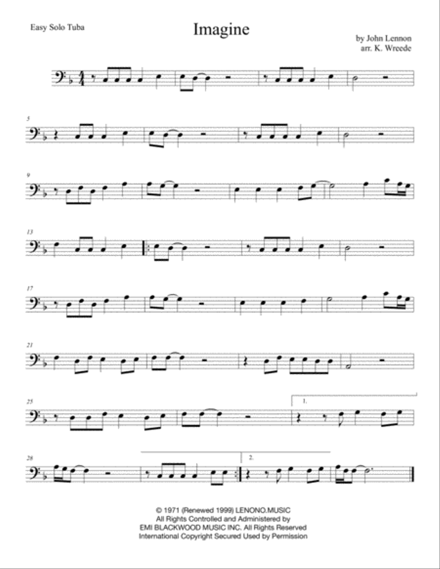 Imagine Tuba scores gallery preview page 1