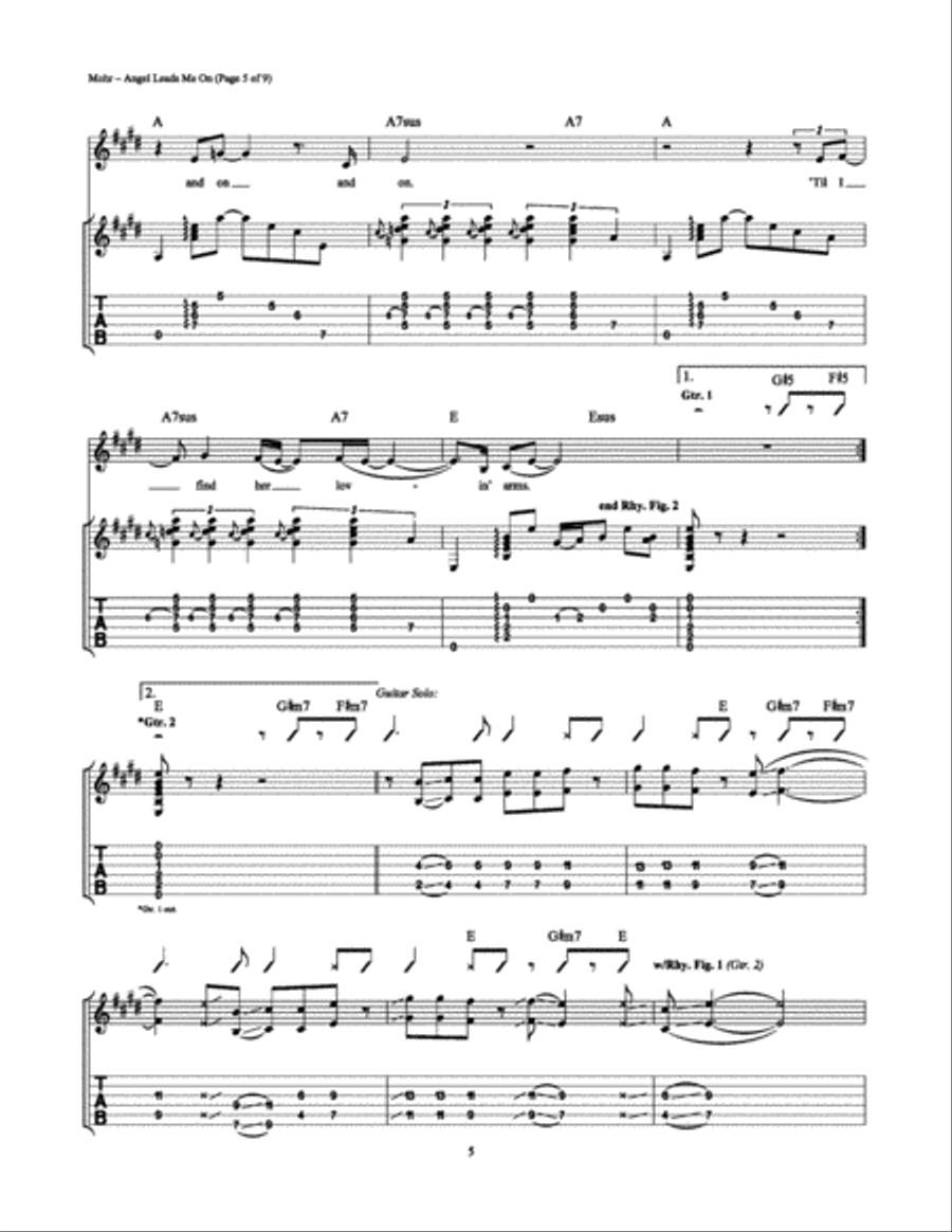 Angel Leads Me On Angel Leads Me On Electric Guitar scores gallery preview page 5
