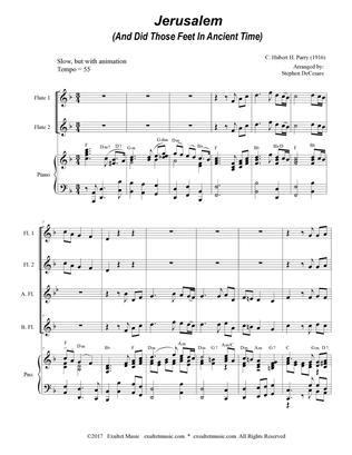 Jerusalem (Flute Choir and Piano)