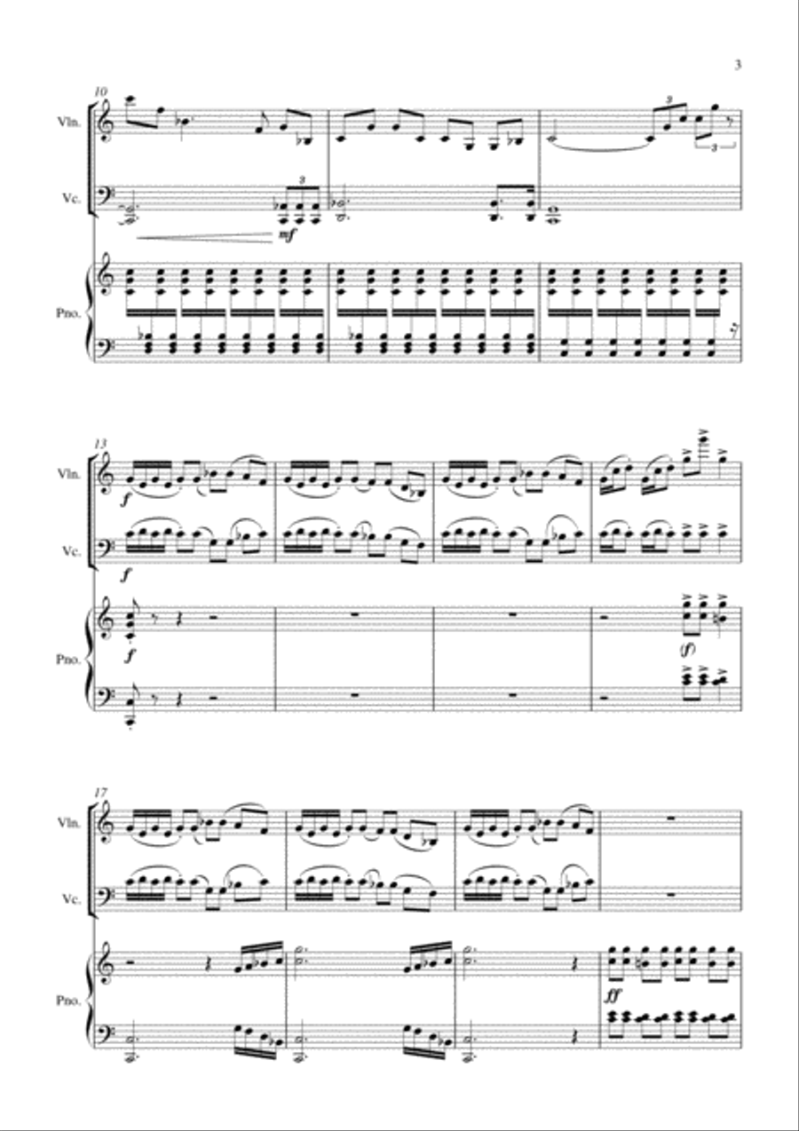 Carson Cooman: Springburst (2007) for piano trio Piano Trio scores gallery preview page 3