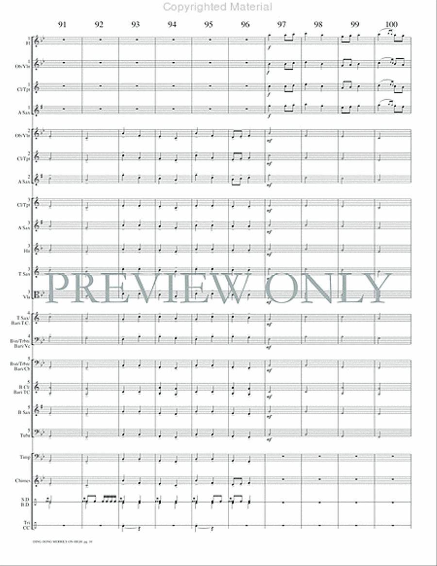 Ding Dong Merrily on High Concert Band scores gallery preview page 13