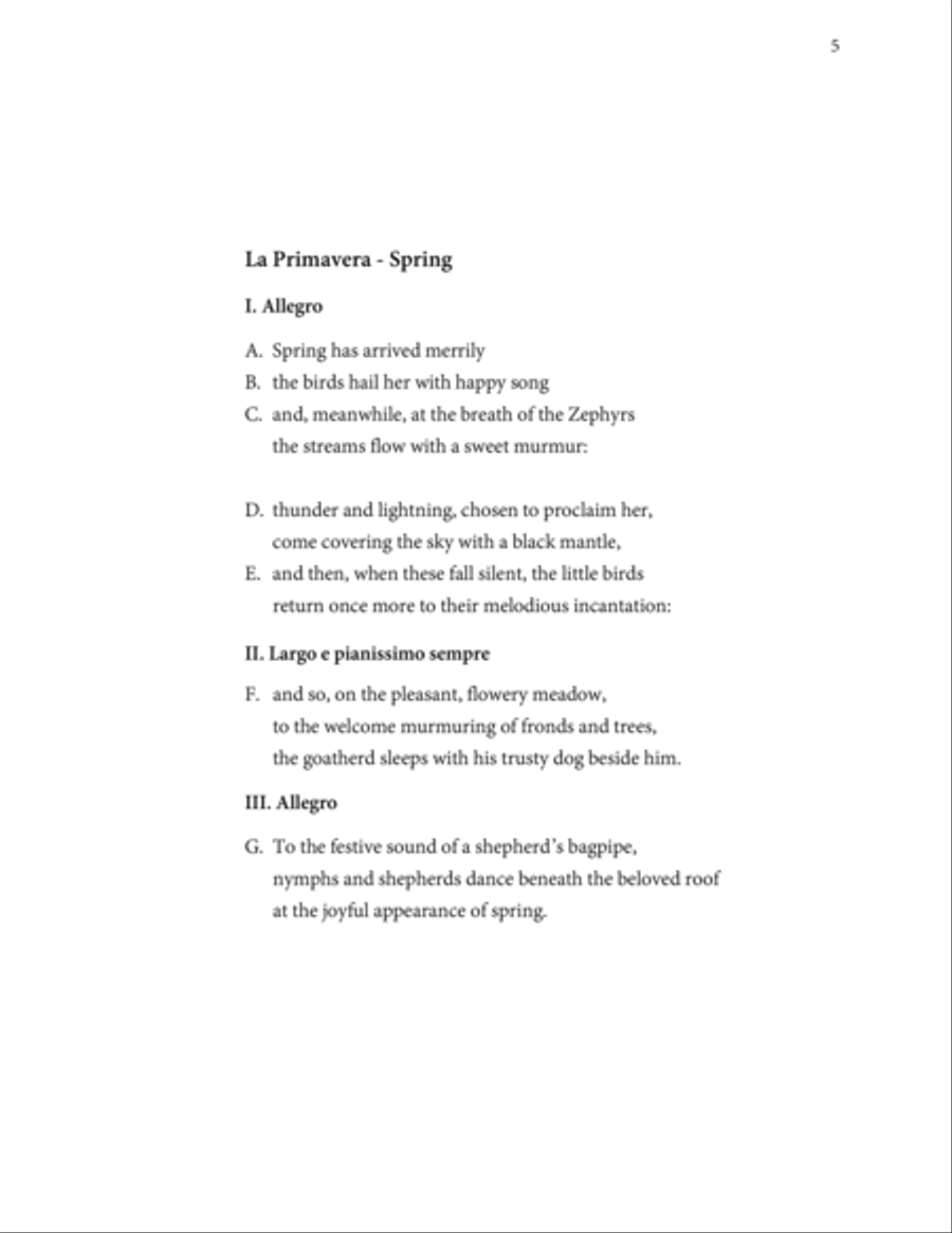 Vivaldi's Four Seasons - Arranged for Solo Piano Vivaldi's Four Seasons - Arranged for Solo Piano Piano Solo scores gallery preview page 5