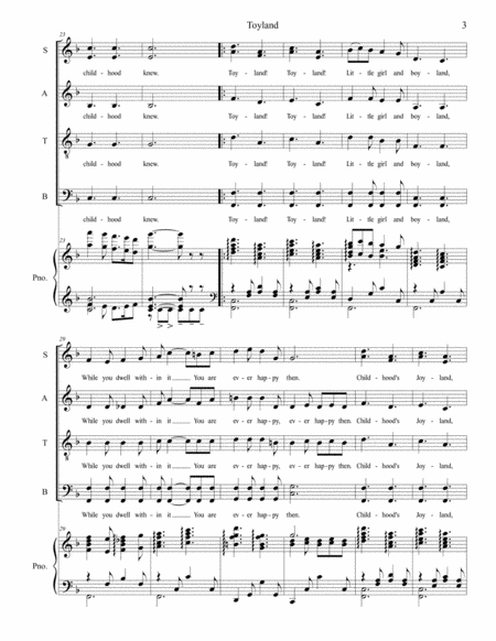 Toyland (for SATB - with divisi) image number null