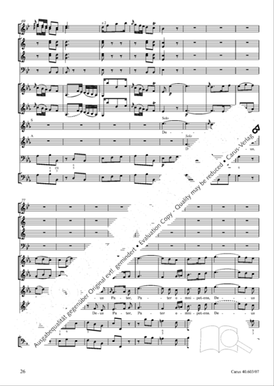Grosse Orgelsolomesse in Es 4-Part scores gallery preview page 39