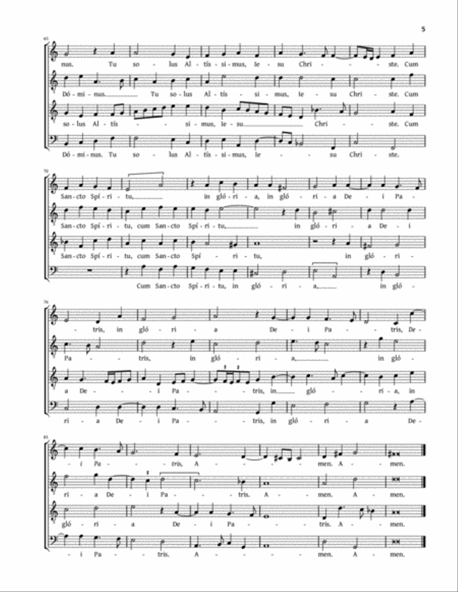 Missa brevis a 4 (Belli) 4-Part scores gallery preview page 5