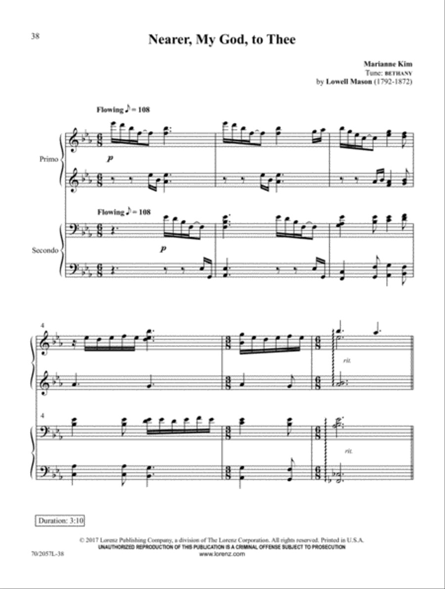 Everlasting Arms Piano Duet scores gallery preview page 18