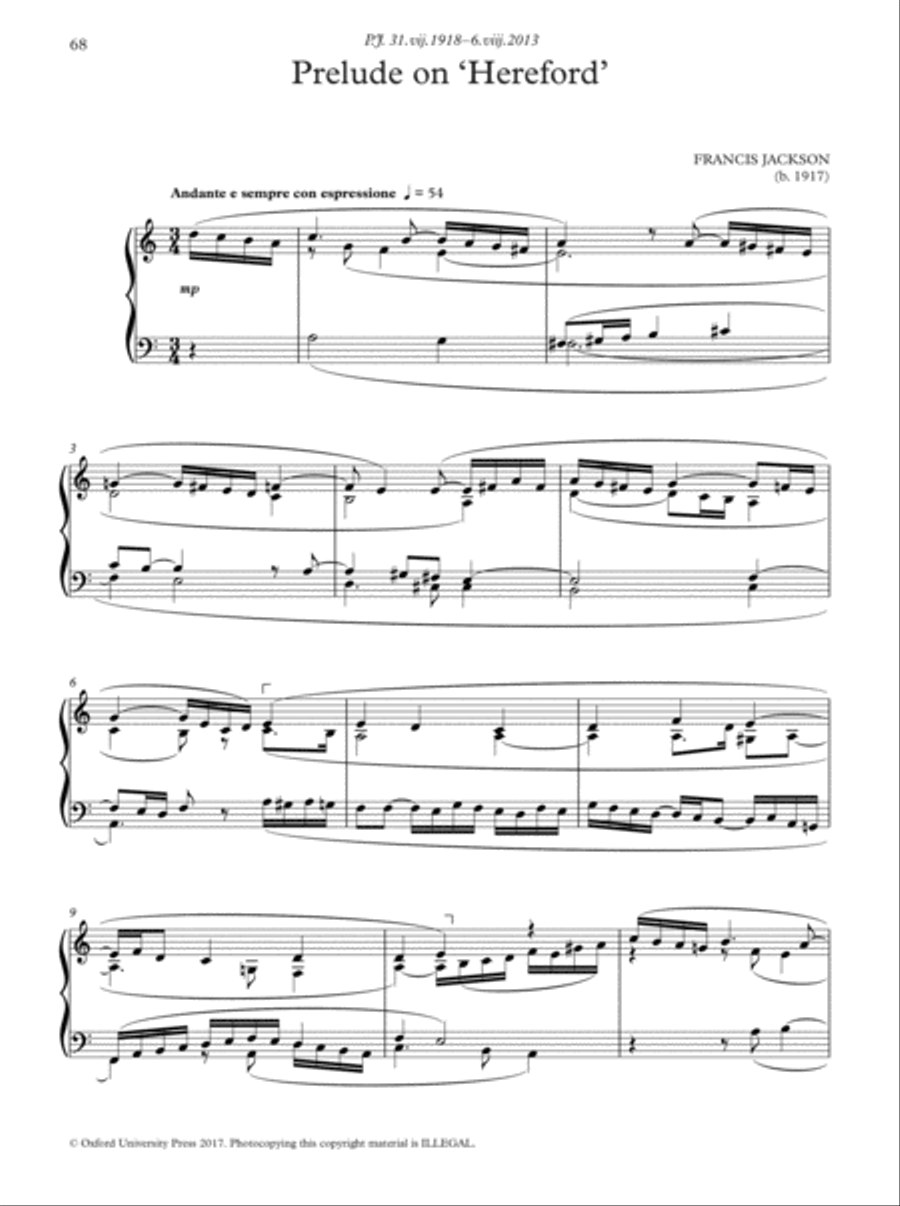 Oxford Book of Lent and Easter Organ Music for Manuals Organ Solo scores gallery preview page 68