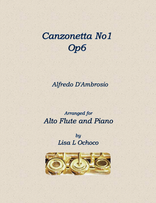 Book cover for Canzonetta No1, Op6 for Alto Flute and Piano