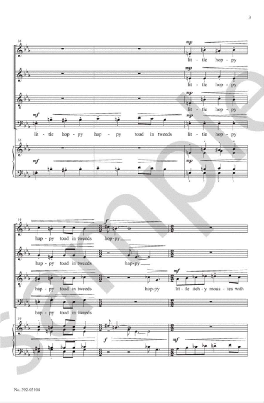 4 e e cummings Songs 4-Part scores gallery preview page 5
