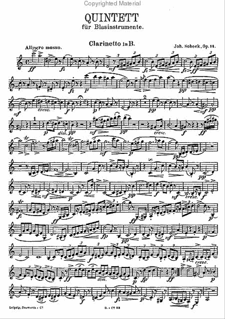 Wind Quintet in G minor, Op. 14 Woodwind Quintet scores gallery preview page 3