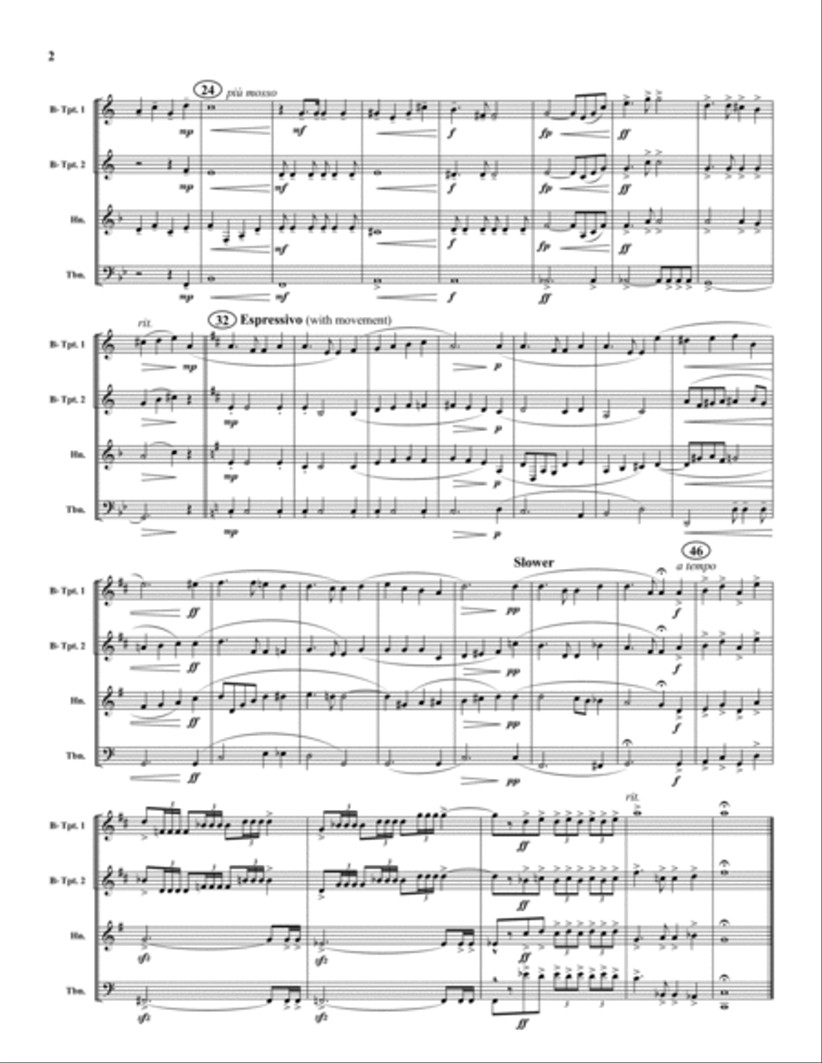 America the Beautiful America the Beautiful Brass Quartet scores gallery preview page 2