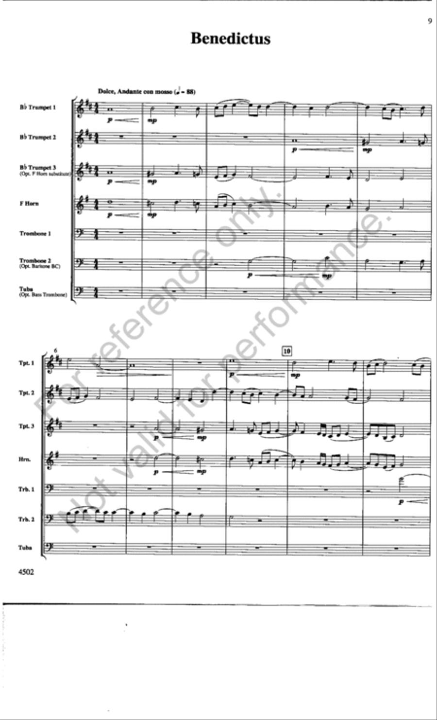 Kyrie, Gloria & Benedictus Chamber Music scores gallery preview page 9