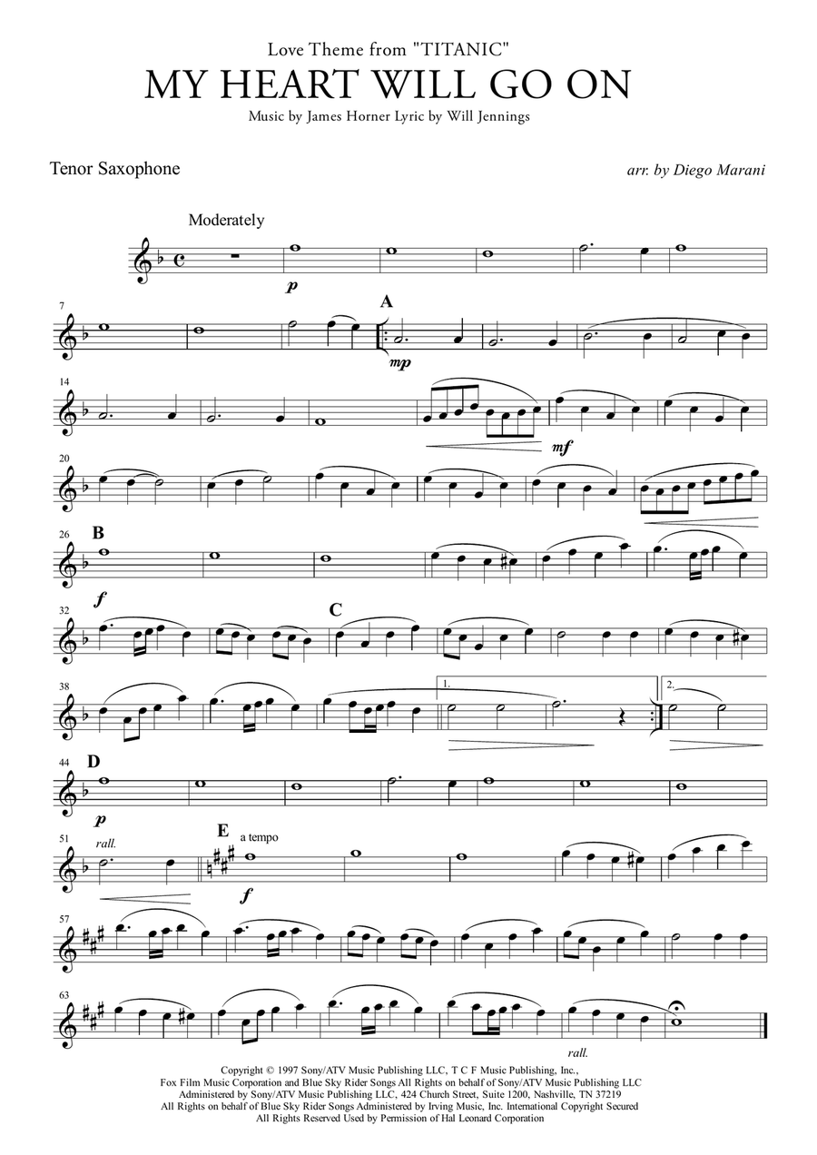 My Heart Will Go On (Love Theme from Titanic) Woodwind Quartet scores gallery preview page 2