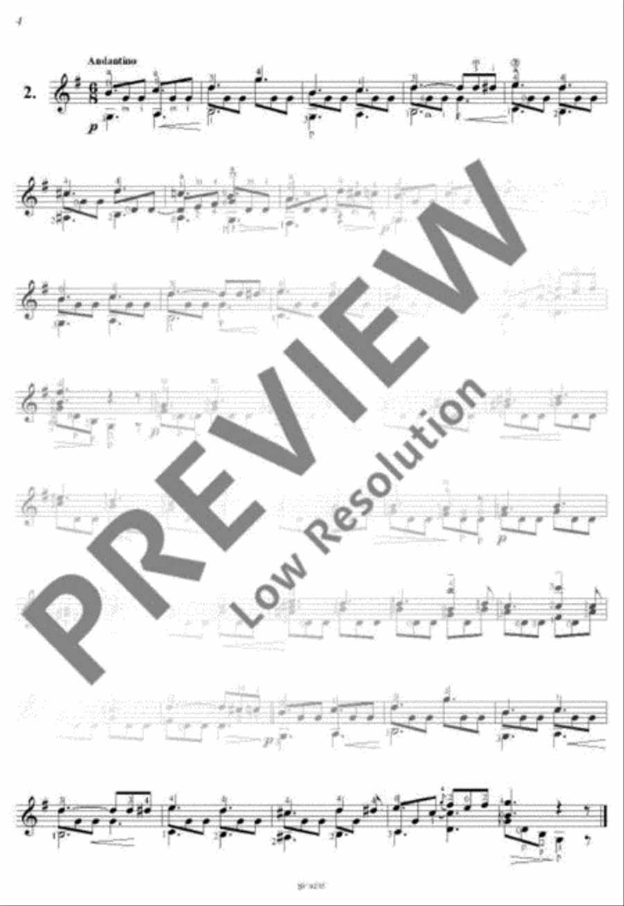 24 Selected Studies Classical Guitar scores gallery preview page 5