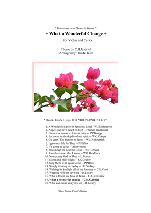 Book cover for What a wonderful change (For Violin and Cello)