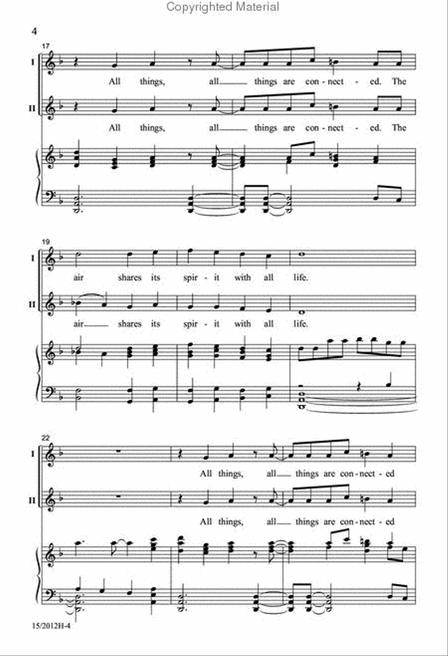 All Things are Connected 2-Part scores gallery preview page 4
