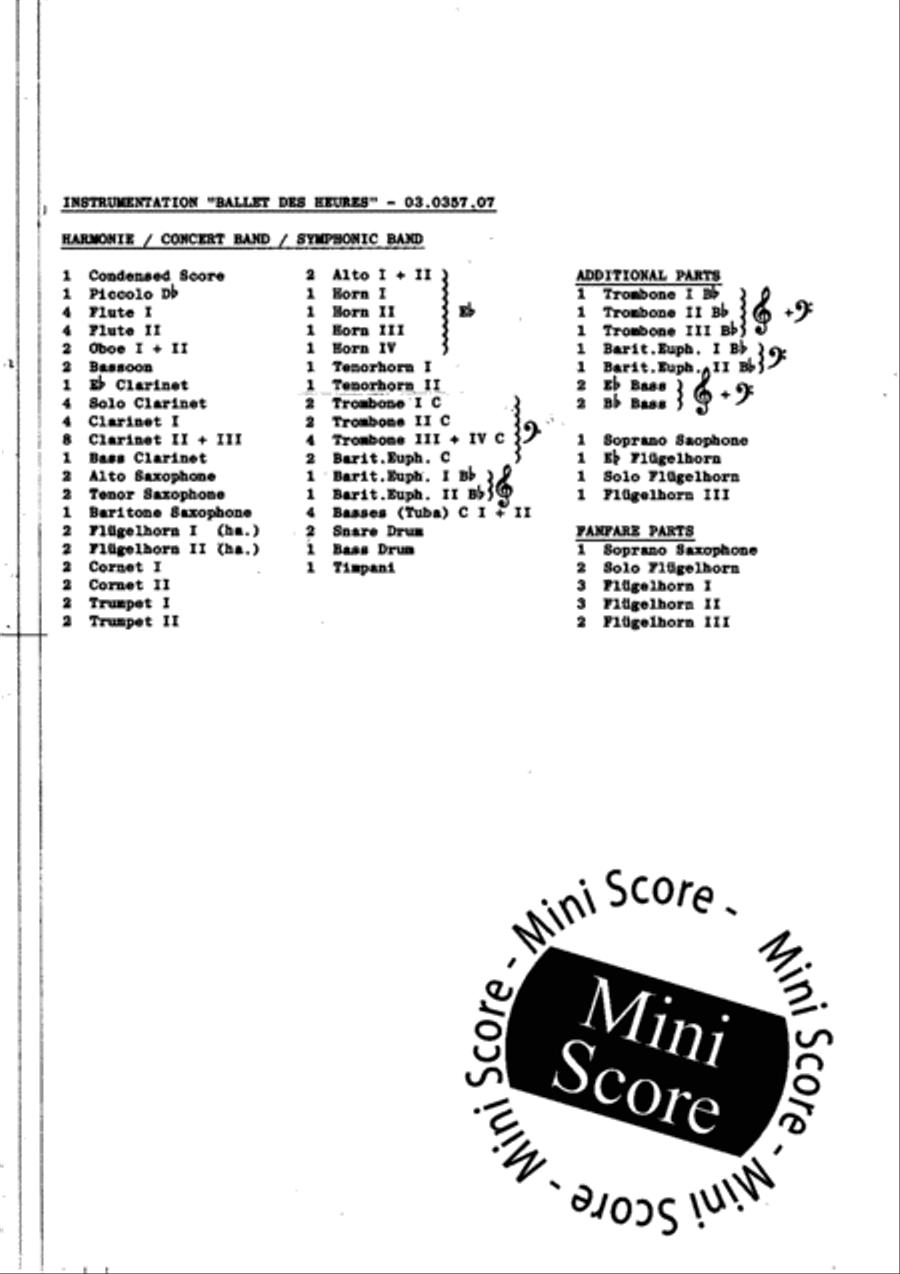 Ballet Des Heures Fanfare Band scores gallery preview page 4